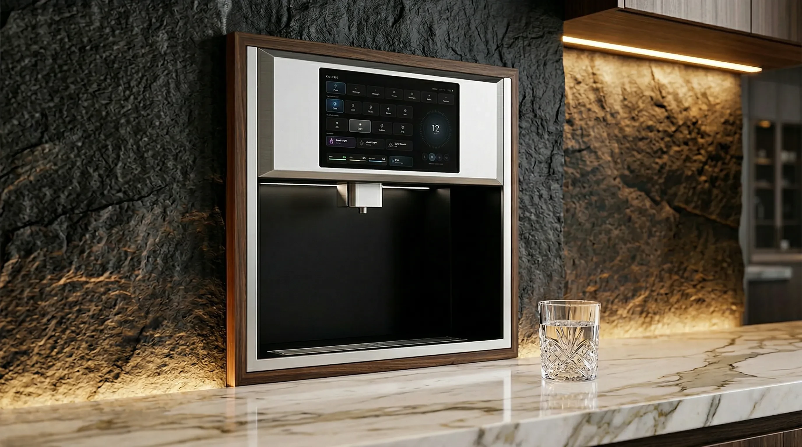 Opus wall system in an architectural kitchen