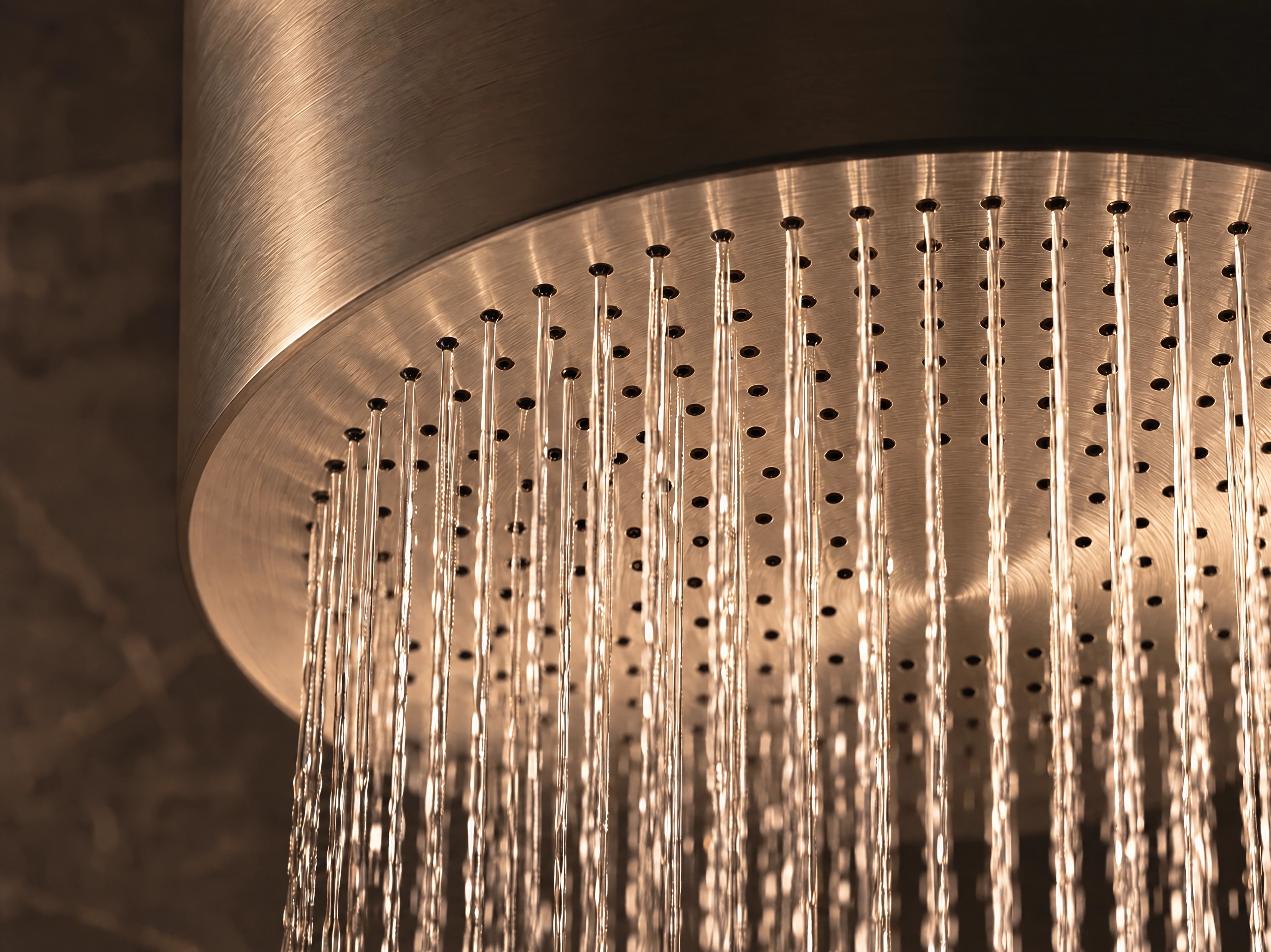 Close view of Monolith’s metal housing and integrated rainfall edge