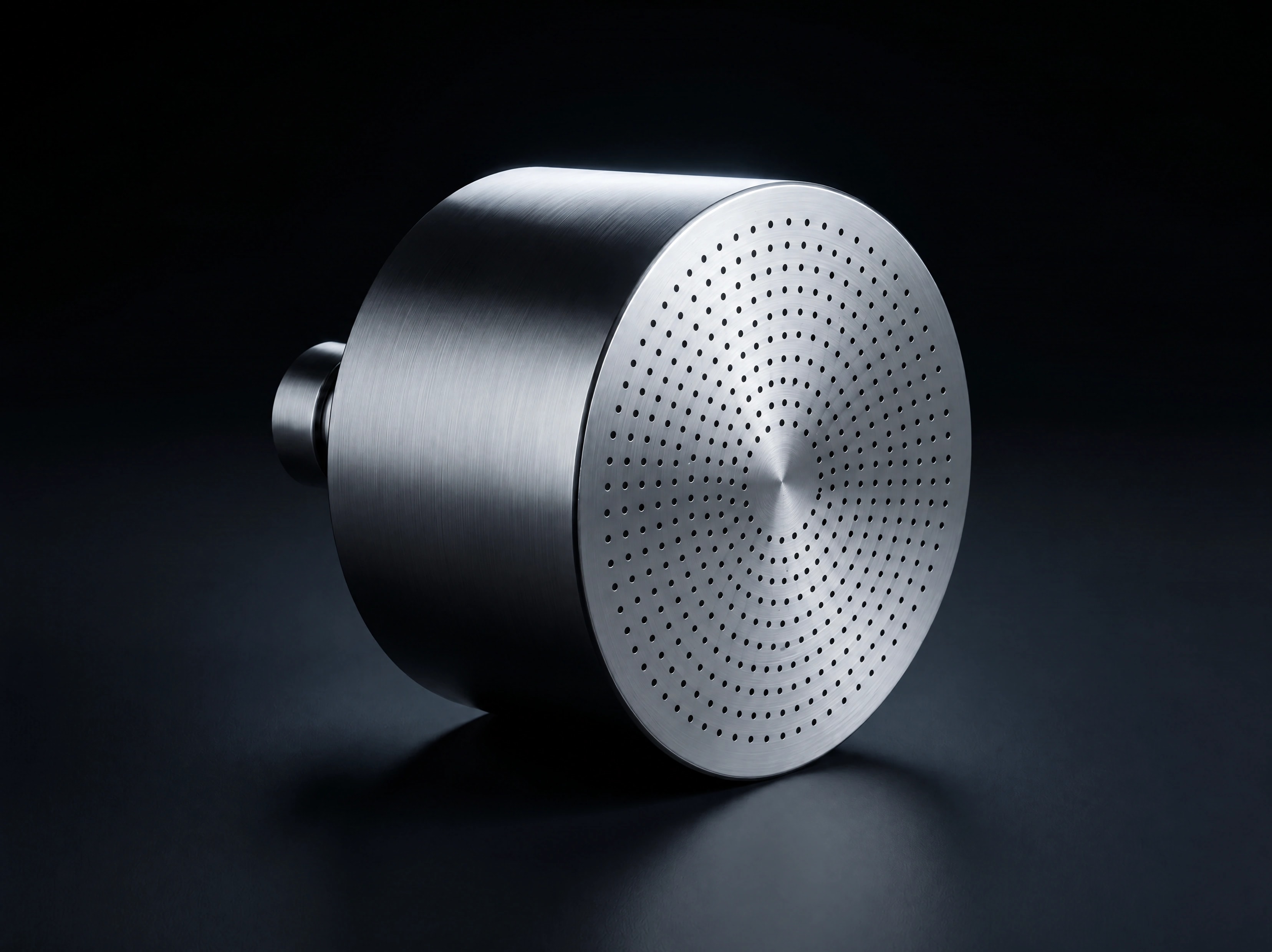 Monolith metal rainfall head with integrated filtration